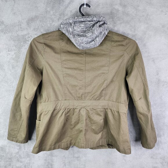Womens Love Tree Large Olive Green Utility Jacket w/ Sweater Insert Full Zip L - Picture 9 of 13